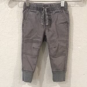 Cat & Jack Toddler Baby Boys Sz 12M Gray Jogger Khaki Pants Stretch